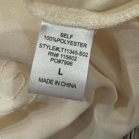 Lush Cream Embroidered Wrap with Fringe - Picture 6 of 7